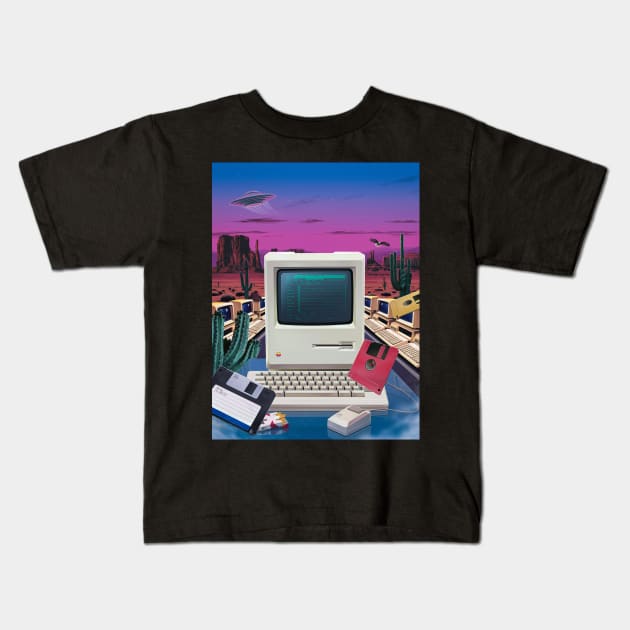 Computer Desert Kids T-Shirt by Mr.Melville